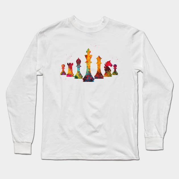 Chess pieces Long Sleeve T-Shirt by erzebeth